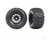Traxxas XRT Wheels Tyres Assembled Glued 1/7 Sledgehammer Black TRX7876