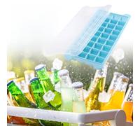 Tray 2 Pack,36 Cubes per Tray,Easy Release Square Maker with Removable Lid for Cocktail,Whiskey (Blue) T Spheres (B, 26x12cm)