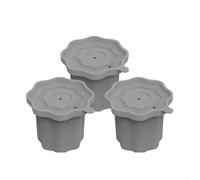 Tray, 3-Pack Silicone with Lid, Quick Release & Stackable Design for Cooling, for Home Parties and Outdoor Gatherings(3-pack gray)