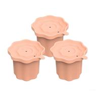 Tray, 3-Pack Silicone with Lid, Quick Release & Stackable Design for Cooling, for Home Parties and Outdoor Gatherings(3-pack pink)
