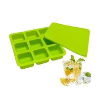 Tray - 9 Cavities Silicone Easy Release Accessories with Lid | Molds | For Bars Parties Camping Cocktails Coffee Food Chocolate
