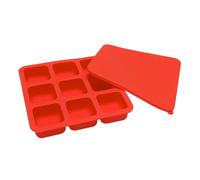 Tray, 9 Cavity Reusable Silicone Kitchen Utensils - Mould for Square Ice Cubes - for Cocktails Whisky Coffee Bar Drinks Food Kitchen Parties Camp
