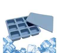 Tray, 9 Compartments, Reusable Silicone Utensils with Lid, Square Tray, for Bar Parties, Camping, Cocktails, Coffee, Chocolate, Sweets