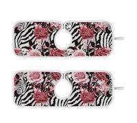 tray around faucet for kitchen sink reusable & decorated hangable mat for bathroom sink for Kitchen Counter & Bathroom Sink 14.9”-- zebras Rose