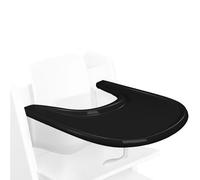 Tray Compatible with Stokke Tripp Trapp Chair, Full Cover High Chair Placemat for Stokke High Chair Replacement Tray High Chair Accessories for Toddler 6-36 Months (Black)