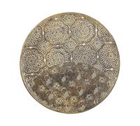 Beliani Decorative Tray Gold Iron Traditional Round Distressed Look Retro | Metal, Painted, Does Not Require Assembly, 49 x 2 cm
