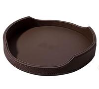 Tray. Leather Dice Box Bedside Tray, Key Phone Coin Change Watches and Candy Holder, Decorative Vanity Tray, Desktop Storage Organizer(Coffee Color)