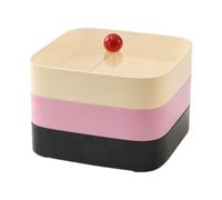 Tray, Nut and Candy Serving,Dried Fruit Plate Divided Snack Box 4 Compartments Multipurpose Container Distributed with Lid for New Year, Blue(Pink)