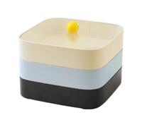 Tray, Nut and Candy Serving,Dried Fruit Plate Divided Snack Box 4 Compartments Multipurpose Container Distributed with Lid for New Year, Blue(Blue)