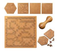 Tray Puzzle, 2026 Upgrade Mind Bending Wooden Jigsaw Puzzle, Difficult Challenging Impossible Puzzles for Adults, Advanced Hard Jigsaw Puzzles with Frame(D#)