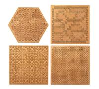 Tray Puzzle, Hard Difficult Wooden Ji Fractal Tray Puzzles for Adults, Irregular Creative Labyrinth Design Challenge, Reverse Thinking No-Image Wooden Brain Teaser Gift (4PCS)