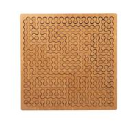 Tray Puzzle, Hard Difficult Wooden Ji Fractal Tray Puzzles for Adults, Irregular Creative Labyrinth Design Challenge, Reverse Thinking No-Image Wooden Brain Teaser Gift (C)
