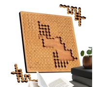 Tray Puzzle - Wooden Geometry Jigsaw Puzzle Game With Irregular Puzzle Pieces | For Men Women Boys Youth Teens Family Friends Colleagues
