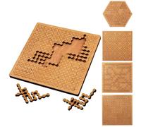 Tray Puzzles - Wooden Geometry Jigsaw Toy, Reverse Thinking Challenging Puzzle, for Men Women Boys Youth Teens Husband Son Daughter Family Friends Coworkers