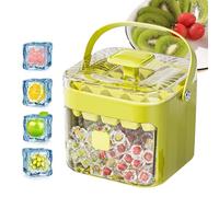 Tray - Reusable Mold Easy Release Lid | Squeeze Machine with Handle for Quick, 48 Compartment Freezer Tray for Cocktail, Coffee, Whiskey, Party, Camping