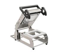Tray Sealer Machine, Stainless Steel Manual Lunch Box Sealing Machine, High Efficiency 7-8 Times/Min Commercial Tray Sealer For Restaurant Deli Cake Shop Seafood Store Daily 180 * 120mm