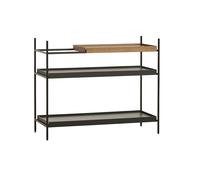 Tray Shelf Low Woud Walnut / black long - 5712800025316
