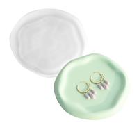 Tray Silicone Molds Large Resin Tray Molds Round Heart Flower Shape Plate Mold Irregular Organizer Casting Mold Epoxy Resin Moulds for Jewelry Storage DIY Art Craft Home Decor (Irregular Round)