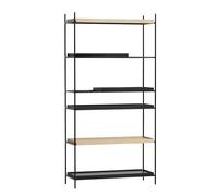 Tray Style 11 Shelf High Oak/ Black