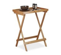 Tray table Lightweight Weatherproof Bamboo Side Table Outdoor Serving Table