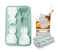 Tray with Lid, Cat Shape Silicone Tray, Reusable Silicone Moulds, Silicone Ice Molds for Refrigerator, Easy-Release Tray for Cocktails, Whisky, Wine, Fruit