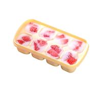Tray with Lid - Flexible Spill Proof Freezer Tray, Stackable 8 Cube Mold | Practical Multipurpose Ice Storage for Soups Treats Drinks Beverage Cooling Dessert Preparation