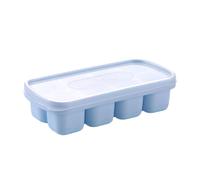 Tray with Lid - Flexible Spill Proof Freezer Tray, Stackable 8 Cube Mold | Practical Multipurpose Ice Storage for Soups Treats Drinks Beverage Cooling Dessert Preparation