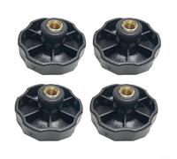 Trayne 6-Star Knobs, M10 Female Thread Nuts 61X34.5mm With Brass Insert For Elliptical Machine, 4Pcs