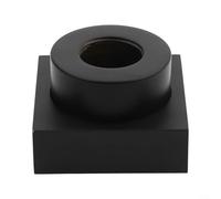 Trayne 6X6cm Quare Adjustable Shower Head Decorative Cover, Heightened And Retractable,Made Of Solid Brass, For Faucets And Mixing Valves(black)