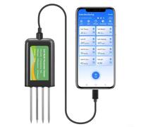 Trayne 8-in-1 USB Soil Tester,Soil Meters, For Android And For Hongmeng Systems, Measures Moisture Conductivity PH NPK Temperature Salinity, IP68 Waterproof Sensor With USB Power Supply