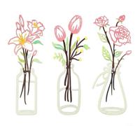 Trayne Metal Flower Wall Art, 3 Pack Orange Pink Blue Wall Sculptures, Modern Bohemian Home Décor, 14.2" Size, for Office Cafe Indoor Outdoor Walls