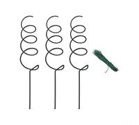 Trayne Spiral Tomato Plant Stakes,43Cm Iron Green Weather-Resistant Supports For Climbing Vegetables Cucumbers Beans And Flowers (A)
