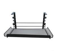 Trayne Under-Table Cable Storage Basket For Computer Wires, No-Drill Installation Hanging Organizer, Fits Table Edge Or Cabinet 36.5 X 20 X 17.5 Cm(Black-L)