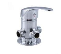 Trayneel 3 Way Bathroom Mixer Angle Valve for Shower Head Water Separator Diverter Switch G1/2 Inch Alloy Thermostatic Shower Faucet Wall Mount Compatible with Handheld Shower