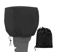 Trayneel 420D Oxford Waterproof Outboard Motor Engine Cover UV Resistant for Sun Rain Protection with Drawstring Storage Bag Black(L)