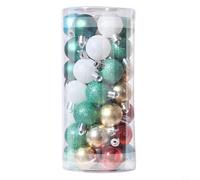 Trayneel 48 Pcs 3 cm Christmas Ball Ornaments for Holiday Wedding Party Tree Decorations Xmas Decor Compatible with Christmas Trees Home Garden