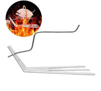 Trayneel Adjustable Stainless Steel Rotation Chicken Roaster Rack Non BBQ Tool for Whole Chicken Turkey Roasting Grilling Oven Use