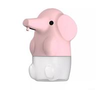 Trayneel Automatic Touchless Infrared Foam Soap Dispenser for Bathroom Kitchen 250mL Quick Foaming 1200mAh Battery Dual Speed ABS PP Elephant Cartoon Design White Pink Blue(Pink)