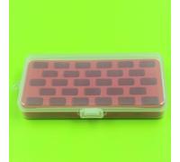 Trayneel Clear Plastic Bobbin Holder Storage Case Sewing Box Thread Organizer for 28 Bobbins and Threads Dustproof Scratch Resistant Portable(Red)