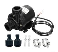 Trayneel DC 12 24V Brushless Submersible Water Pump 800 LPH 5 m Lift Quiet Energy Efficient Amphibious for Pond Aquarium Solar Fountain Durables Plastic Housing (DC12V)