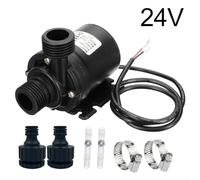 Trayneel DC 12 24V Brushless Submersible Water Pump 800 LPH 5 m Lift Quiet Energy Efficient Amphibious for Pond Aquarium Solar Fountain Durables Plastic Housing (DC24V)