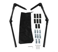 Trayneel Detachable Folding Wagon Push Handle, Adjustable Carbon Steel Flat-Fold Model Bar for Camping Carts, Outdoor Grocery Trolleys and Shopping Wagons, B