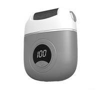 Trayneel Digital Electric Foot Polisher with LCD Display for Callus and Dead Skin Removal Compact ABS Pedicure Device 10x10x2cm Black(gray)