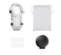 Trayneel For Insta360 X5 Invisible Waterproof Housing 60m Depth ABS PC Underwater Camera Case with Lens Protective Cover and Compatible Magnetic Quick Release