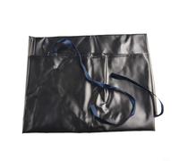 Trayneel PVC Waterproof and Oilproof Black Apron with Adjustable Neck, Extra Long Design for Kitchen Cooking, Gardening, Cleaning and Farmers Market Work, Easy to Wipe and Stain R(XL 120 * 65cm)