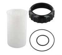 Trayneel Replacement Part Set For Steinbach SPS25 SPS50 SPS75 SPS100 Pool Pumps Including Filter Basket Threaded Collar O Rings and Suction Sieve Plastic and Rubber Construction E