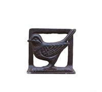 Trayneel Rustic Bird Cast Iron Napkin Holder for Kitchen Dining Bar Home Restaurant Hotel Decor Tissue Paper Towel Holder Black 13.5 x 11.5 x 6.5 cm(C)