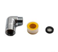 Trayneel Shower Head Elbow Adapter 90 Degree Brass Rotating Connector for Standard Shower Fittings Bathroom RV Matte Black 1/2 Inch NPT Male and Female