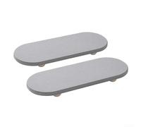 Trayneel Stone Dish Drying Mat for Kitchen Counter Super Absorbent Diatomaceous Earth Mat Heat Resistant up to 450F White Grey 23.5 x 9.5 cm 2 Pack(gray)