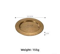 Trayneel Vintage 304 Stainless Steel Wide Rim Round Dinner Plate for Pasta Salad Steak BBQ Commercial Use Gold Finish(20cm Gold)